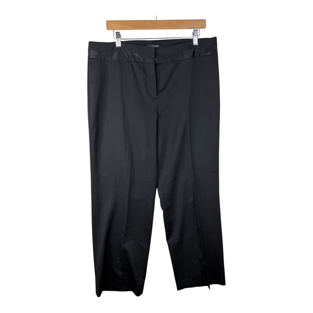 Talbots Wool Blend Heritage Dress Pants size 14 Petite Black
